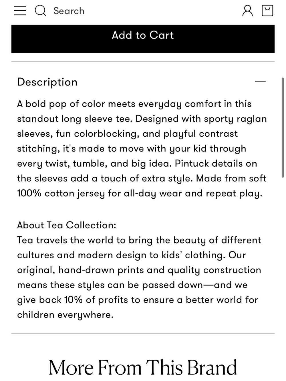 Tea Collection boys explorer Colorblock Raglan Top - Picture 5 of 6